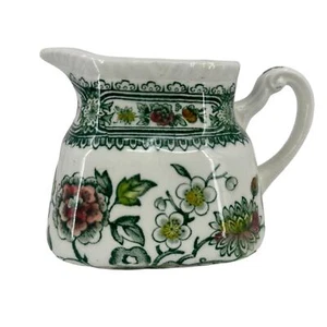 Wood & Sons Dorset Creamer Made in Burslem England Green Floral Ceramic - Picture 1 of 8