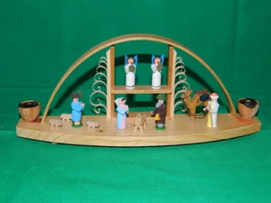 Schwibbogen Christi Geburt für Kerzen VEB Seiffen - Bild 1 von 2