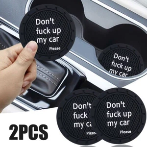 2x Car Cup Holder Drink Coaster Anti-Slip Insert Mats Pads Interior Accessories - Picture 1 of 7