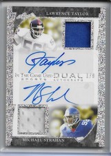 2022 Leaf In The Game Used SP Dual Patch Auto #1/9 LAWRENCE TAYLOR STRAHAN