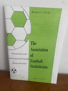 ASSOCIATION of FOOTBALL STATISTICIANS 7 reports 1991-93 - Imagen 1 de 8