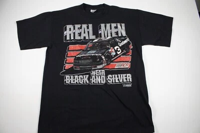Vintage 1990 Sports Image Dale Earnhardt T-Shirt Men's Sz L Black Single Stitch - Image 1 of 4