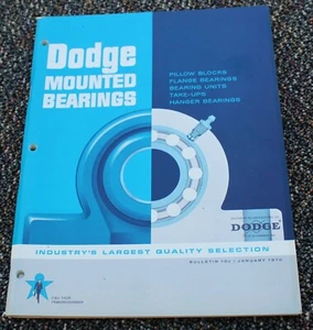 1970 RELIANCE ELECTRIC INDUSTRIAL DODGE MOUNTED BEARINGS CATALOG 10J - Picture 1 of 7