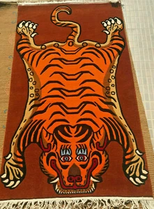 Hand knotted Tibetan Tiger Medium skin Rug ( 70 cm × 140 cm ) - Picture 1 of 7