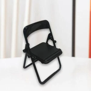 Mini Folding Chair Toy Foldable Chair Shape Universal Phone Holder, Desk D5H0 - Zdjęcie 1 z 18