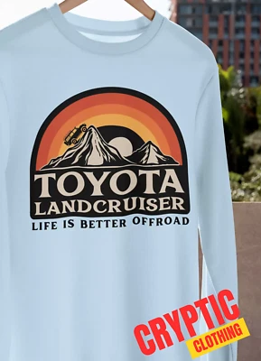 CAMISETA TOYOTA LANDCRUISER S-3XL Life Is Better Off Road logotipo gráfico CAMISETA DE REGALO Foto 1 de 3