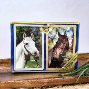 🃏 Vintage 1960s Congress Playing Cards 2 Deck Set | New Sealed Arabian Horse - Picture 1 of 4