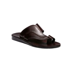 Peter - Sandalia de cuero con correa en el dedo del pie - Sandalias para hombre talla 10 - Imagen 1 de 9