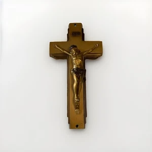 Vintage INRI Cross Jesus Crucified Metal Crucifix Heavy Taken From Coffin - Picture 1 of 12