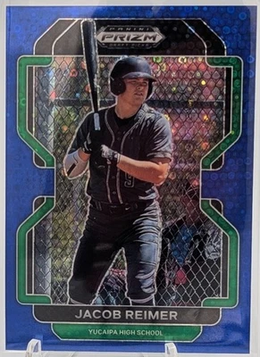 2022 Prizm Draft Picks Blue Donut Circles 1/25 #PDP119 Jacob Reimer - Mets - Image 1 of 2