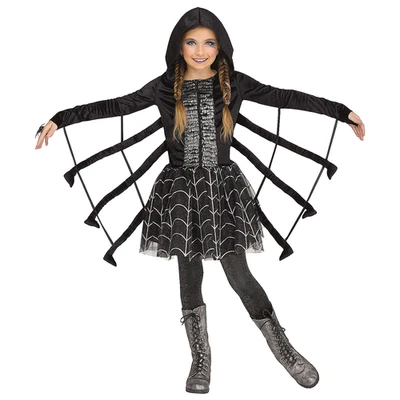 Sparkling Spider Chld Lg Costume - Fun World - Image 1 of 3