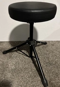 Asiento de taburete de tambor acolchado portátil corto negro - Imagen 1 de 7