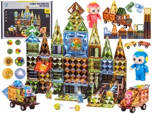 MAGNETBAUSTEINE LEUCHTENDE BAUTEILE + 147 EL FAHRZEUGE. - Bild 1 von 10