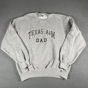 Russell Athletic Vintage 90s Texas A&M Dad Graphic Sweatshirt XL Men's Grey - Picture 1 of 5