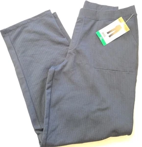 Mondetta Women's Herringbone Straight Leg Pants Navy Blue Size XL NEW WH8  - Picture 1 of 4