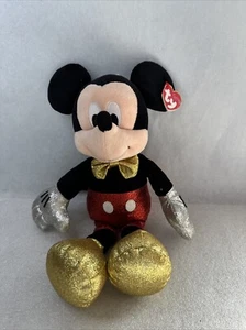 Mickey Mouse Sparkle TY Beanie Babies Walt Disney World Glitter Mickey 14 inch  - Picture 1 of 10