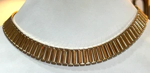 Vintage Railroad Style Gold Tone Choker Chain Necklace - Picture 1 of 7