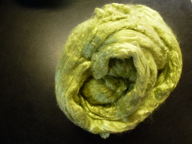 Mulberry Silk Hand Dyed 2 Ounces Spin Moss - Image 1 of 1