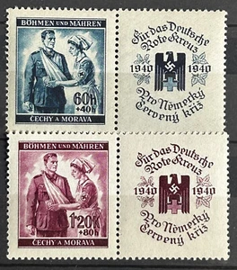 1940 German occ. Czechia BuM stamps Mi:DE-BM WZd1/WZd5 Red Cross MNH /4937 - Picture 1 of 1