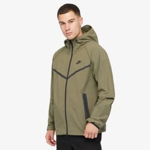 Nike Tech Woven Men's Full-Zip Windrunner Jacket Medium Olive Small RRP £110 - Picture 1 of 8