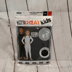 32 degrees heat kids M base layer set in black NWT - Picture 1 of 6