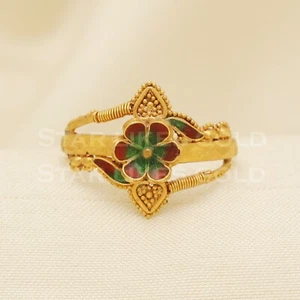 Gold Ring 18k Gold Ring for Women Wedding Jewelry Size 6.25 Handmade Design Ring - Picture 1 of 6