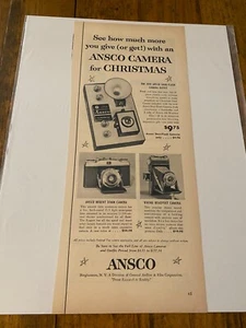 Vintage 1953 Ansco Camera Christmas ad - Imagen 1 de 1