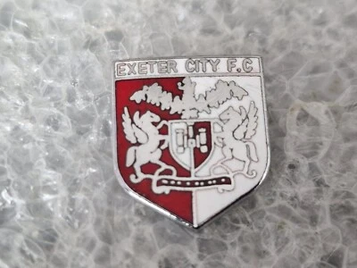 Exeter City Classic sheild - vintage Enamel and enamel brooch style pin badge - Image 1 of 2
