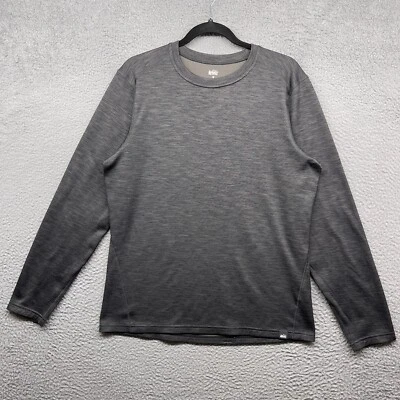 REI Co Op мужской свитер серый вязаный длинным рукавом ворота пуловер логотип размер M - Изображение 1 из 4