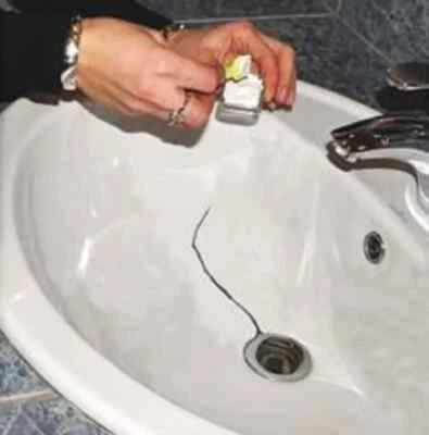 TECHNICOLL Bath shower sink Repair Kit WHITE fix filler chips Ceramic, Enamel, Acrylic - Ap