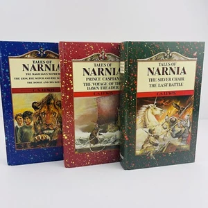 Tales Of Narnia Book Series In 3 Volumes by C.S. Lewis - Illustrated HC 1991 - Picture 1 of 20
