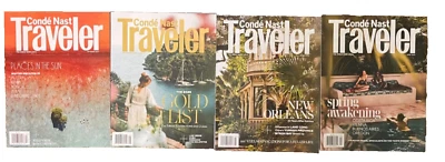 4 Unread Conde Nast Traveler Magazines Dec 2024 Jan/Feb,  March  April 2025 - Image 1 of 4