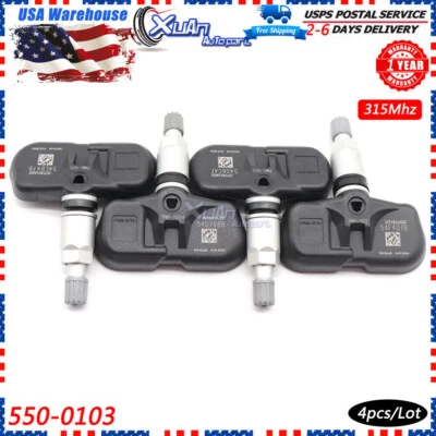 4x SENSOR DE PRESIÓN DE NEUMÁTICOS TPMS 550-0103 Sistema de monitoreo para Toyota Tundra Lexus Foto 1 de 4