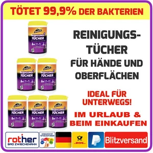 120 Antibakterielle Reinigungs Tücher Für Hände & Oberflächen Desinfektion Dose - Bild 1 von 1