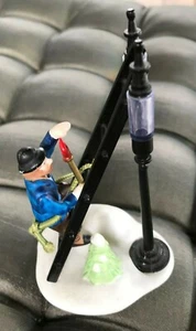 Dept 56 Lamplighter on a Ladder with Lamp Post - Picture 1 of 3