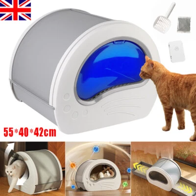 Cat Litter Box Self-Cleaning Large Cat Pan Drawer Anti-Splashing Cat Potty Tray