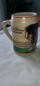 Tazza Vintage Ceramarte Anheuser-Busch Budweiser Clydesdale Horse Team Stein Mare - Foto 1 di 6