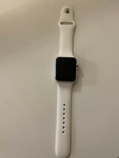 Apple Watch 42mm Stainless Steel Case White Sport Band