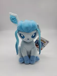 Tomy Pokemon Glaceon Plush 8" Stuffed Toy Doll Eevee Ice Evolution Anime - Picture 1 of 8