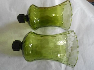 Olive Green Honeycomb Votive Cup Sconce Candle Holders 5" Home Interiors Homco - Picture 1 of 3