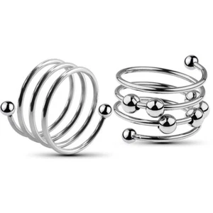 Penisring Spirale Edelstahl Eichelring Cockring Hoden Penis Ring - Bild 1 von 17