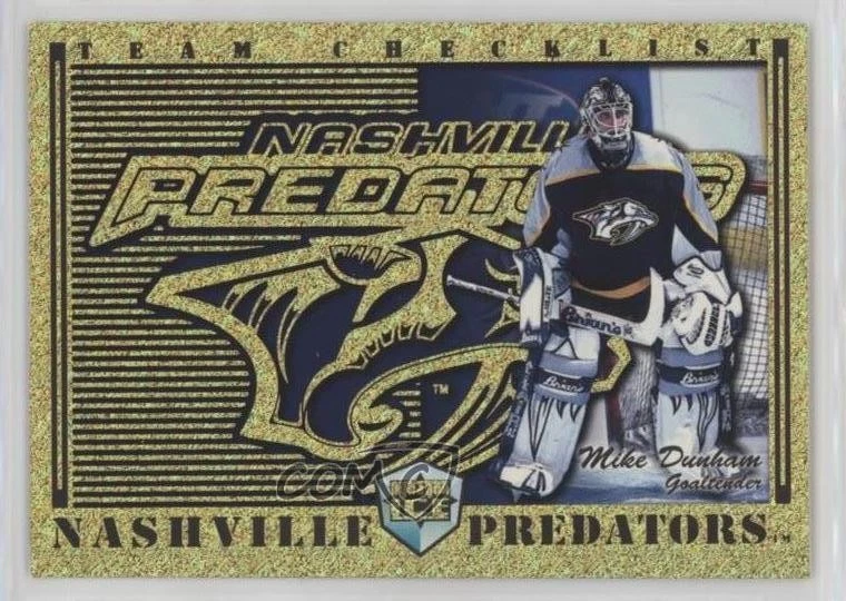 1998-99 Pacific Dynagon Ice Team Checklists Mike Dunham #14 - Image 1 of 2