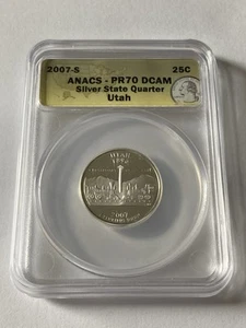 2007-S Utah Silver State Quarter ANACS PF 70 DCAM - Picture 1 of 7