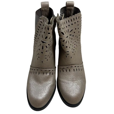 Botas al tobillo Rampage para mujer color topo con cremallera lateral tacón bloque talla 7 Foto 1 de 4