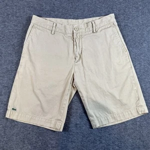 Lacoste Shorts Mens 32 Chino Classic Fit Embroidered Croc Casual Summer Golf - Picture 1 of 12