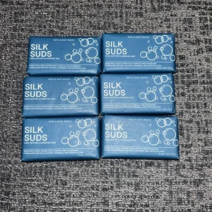 Barras limpiadoras de manteca de karité Bath & Body Works Silk Suds 5 OZ X6 nuevas - Imagen 1 de 1