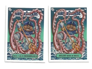 TOPPS GPK X MLB JULIO ROD & REEL REEL'EM IN RODRIGUEZ #3A, 3B BY DAVID GROSS - Picture 1 of 1