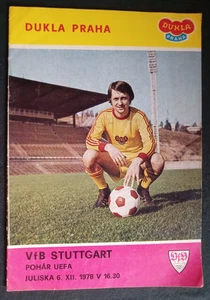 Orig. PRG  UEFA Cup  1978/79  DUKLA PRAG - VfB STUTTGART  1/8 FINALE !! TOP - Bild 1 von 1