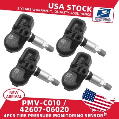 Sensor de presión de neumáticos TPMS genuino 4 piezas OEM PMV-C010 para Toyota Lexus 42607-06020 Foto 1 de 4