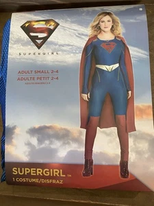 DC Supergirl Costume Includes Jumpsuit and Cape - Women Adult Small 2-4 NEW!!! - Picture 1 of 3